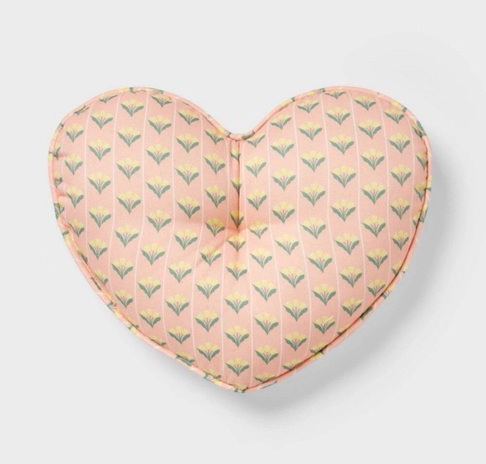 PillowFort - Heart Reversible Mini Decorative Pillow White - New